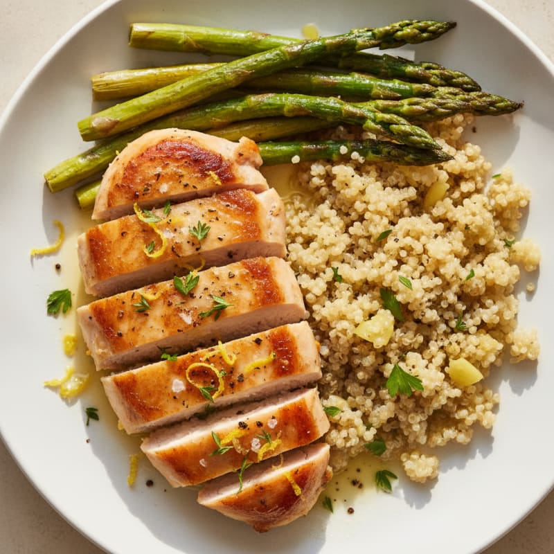 Lemon Herb Chicken with Roasted Asparagus