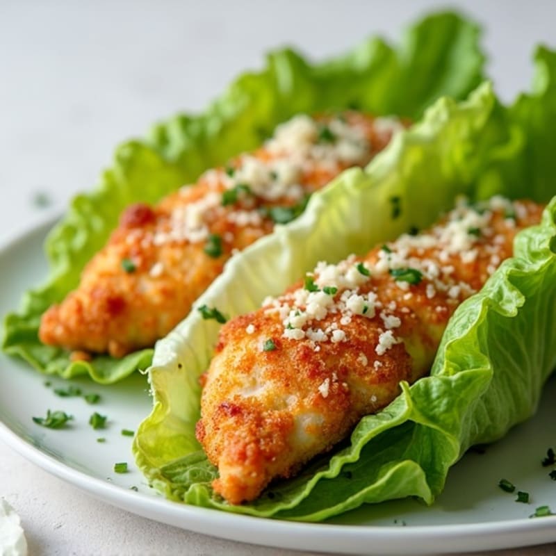 Crispy Chicken Caesar Lettuce Wraps