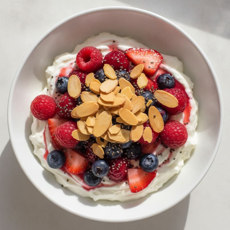 Silky Greek Yogurt Protein Parfait with Berries