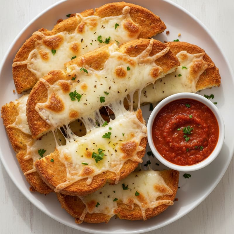 Cheesy Garlic Breadsticks with Marinara