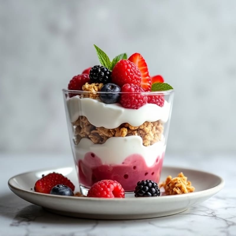Creamy Greek Yogurt Protein Parfait with Mixed Berries