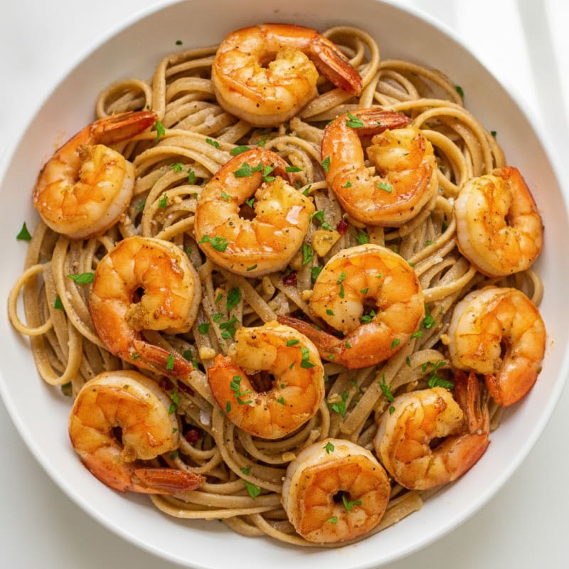 Garlic Butter Shrimp Scampi with Linguine