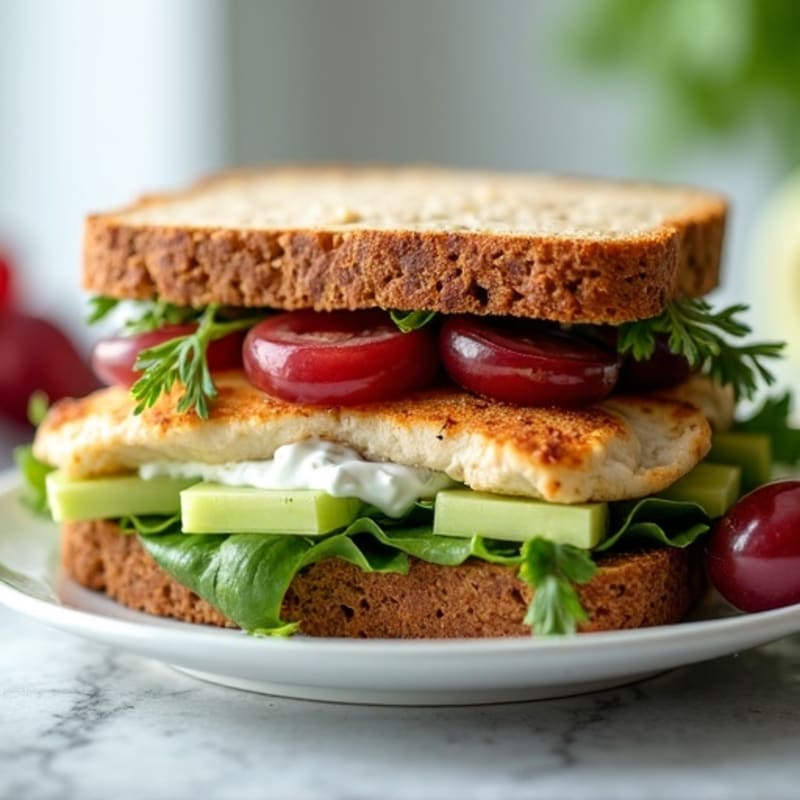 Herb-Roasted Chicken and Greek Yogurt Salad Sandwich