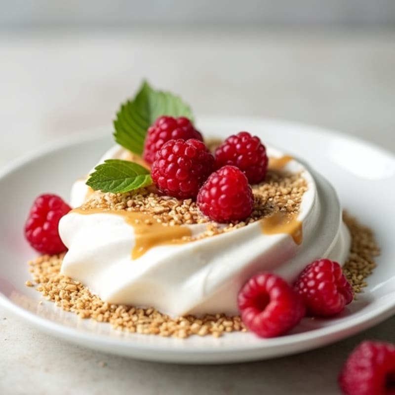 Creamy Vanilla Protein Yogurt with Almond Butter and Flaxseed