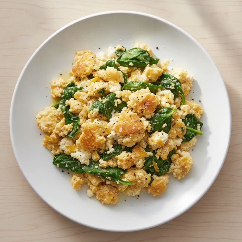 High-Protein Microwave Cheesy Scramble