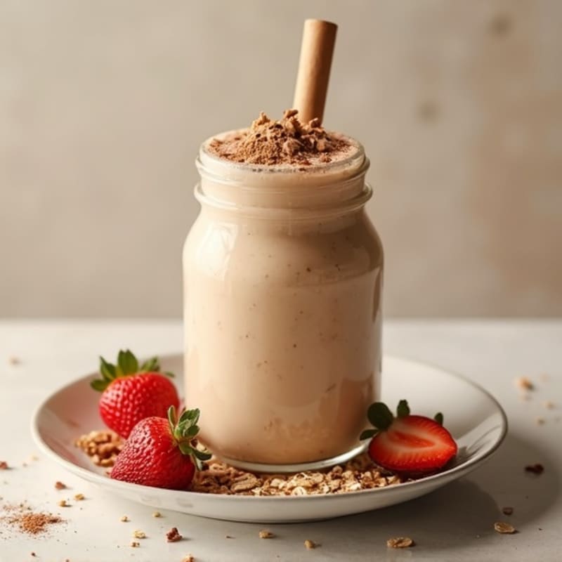 Creamy Protein Shake with Peanut Butter and Cocoa