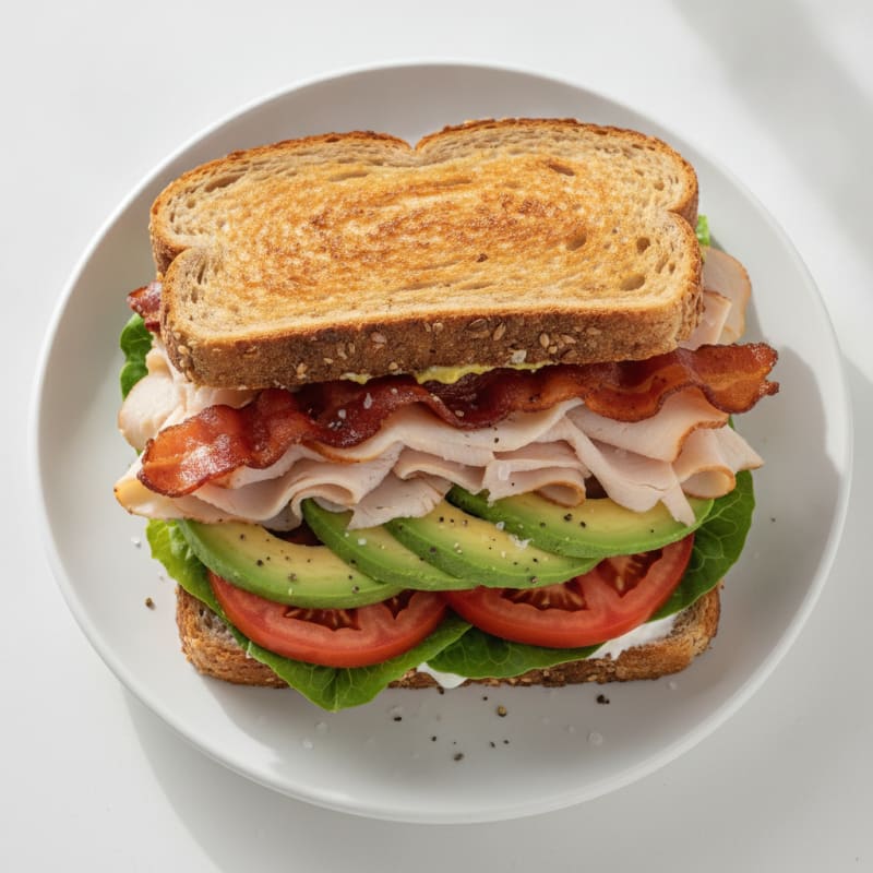 Turkey Club Sandwich with Avocado