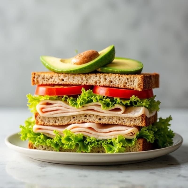 Stacked Turkey Club with Fresh Avocado