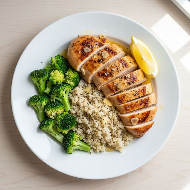 Tender Lemon Herb Chicken and Quinoa Bowl