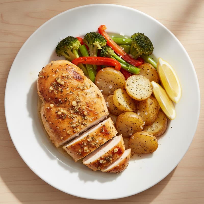 Garlic Herb Chicken with Roasted Potatoes