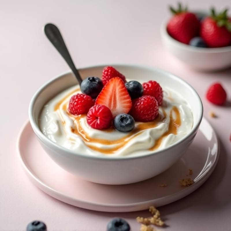 Creamy Greek Yogurt Protein Bowl with Almond Butter and Berries