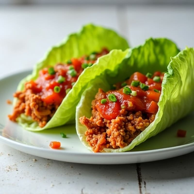 Lean Ground Turkey Sloppy Joes with Crispy Lettuce Wraps