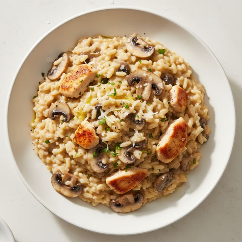 Creamy Parmesan Mushroom Risotto