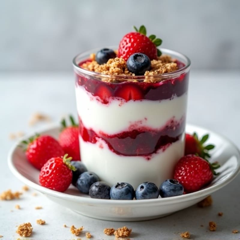 Greek Yogurt Protein Parfait with Mixed Berries