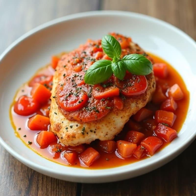 Roasted Chicken with Creamy Spiced Tomato Sauce