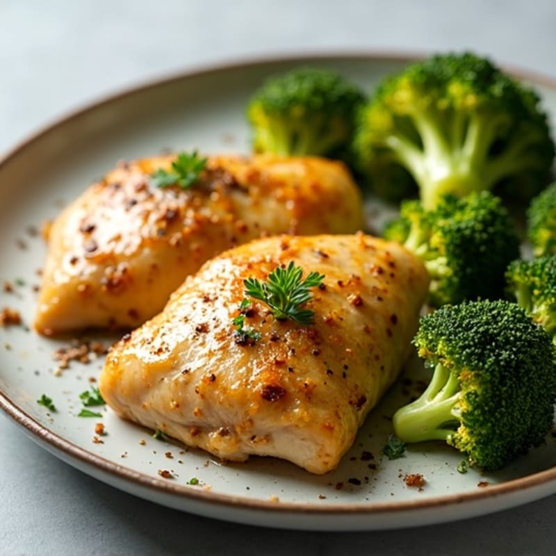 Sheet Pan Lemon Garlic Chicken and Crispy Broccoli