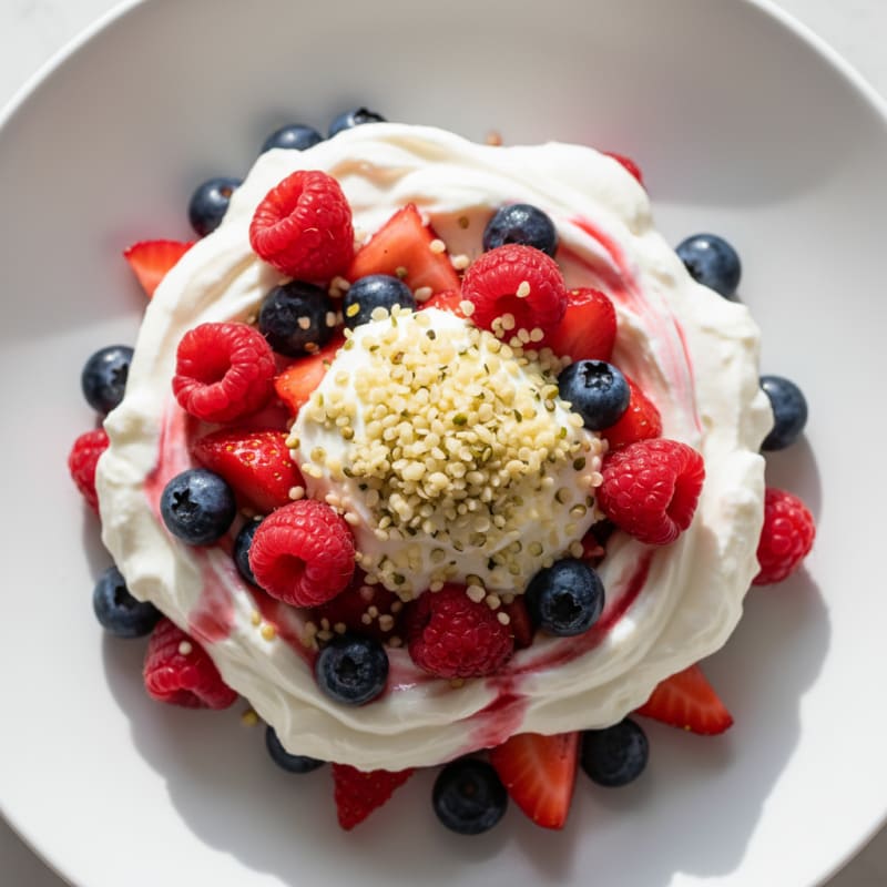 Greek Yogurt Protein Parfait with Mixed Berries