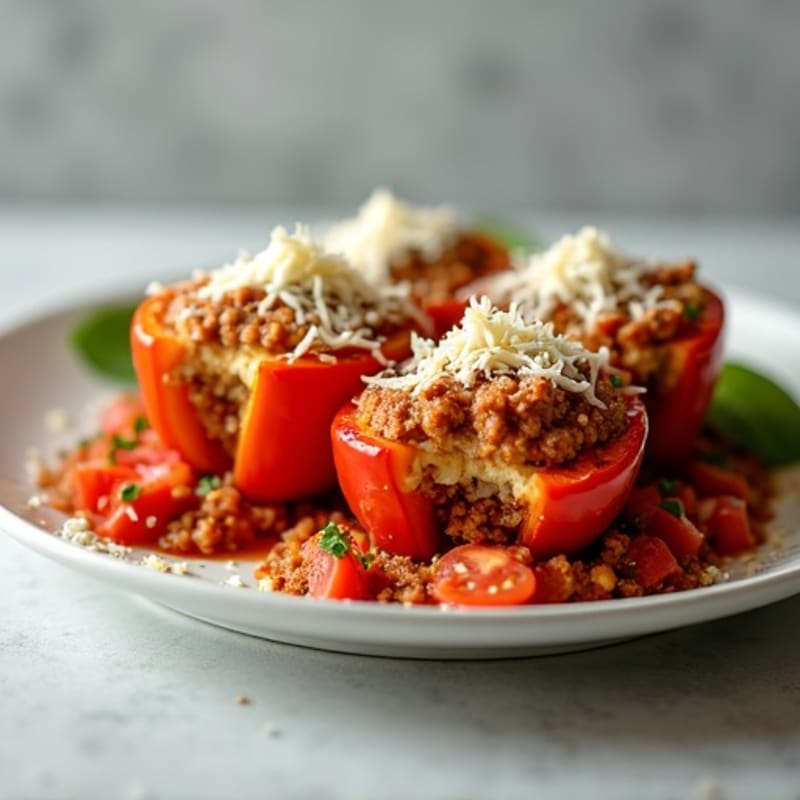 Italian-Style Ground Turkey Stuffed Bell Peppers