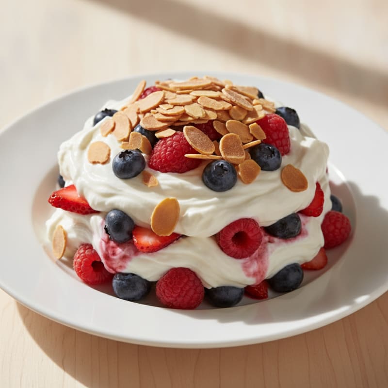 Greek Yogurt Protein Parfait with Mixed Berries