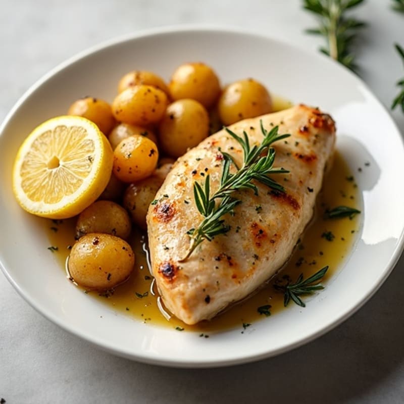 Herb-Roasted Chicken with Crispy Lemon Potatoes