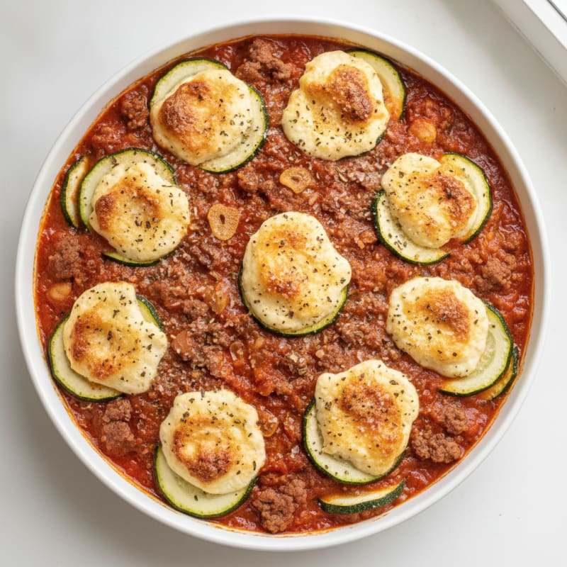 Ground Beef Ricotta Marinara Bake