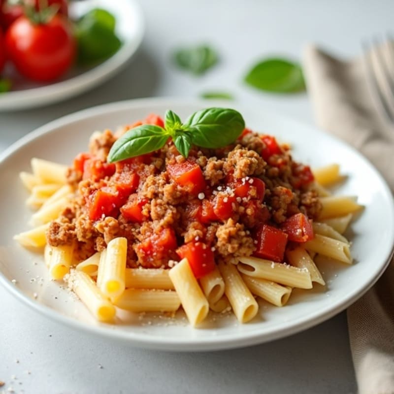 Lean Ground Turkey Pasta with Fresh Marinara