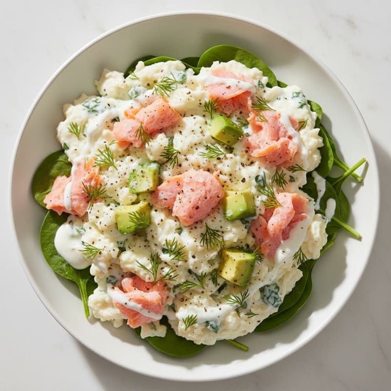 Smoked Salmon and Dill Scrambled Eggs
