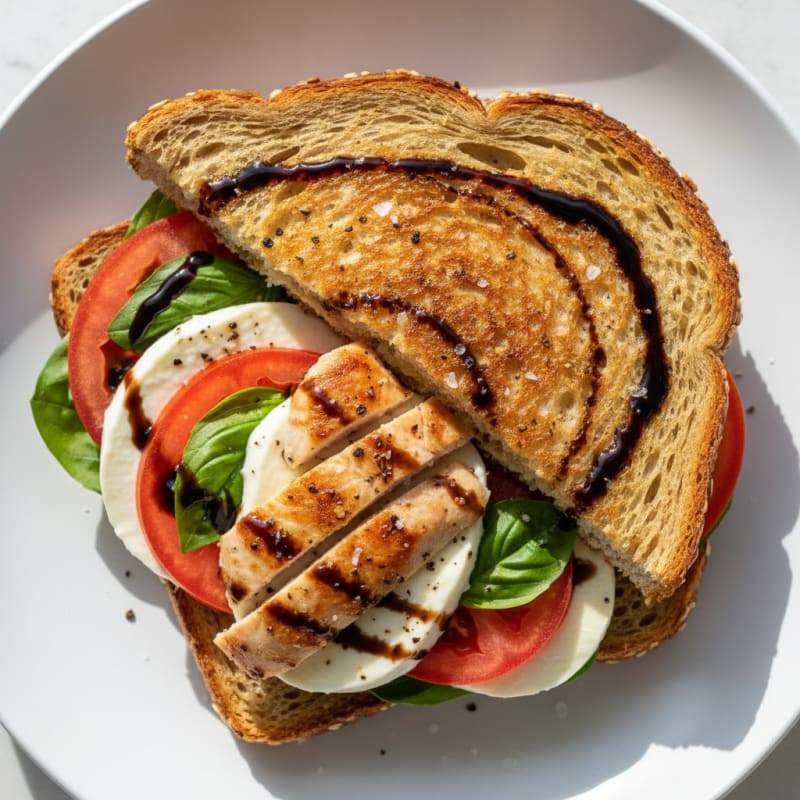 Grilled Caprese Sandwich with Balsamic Glaze
