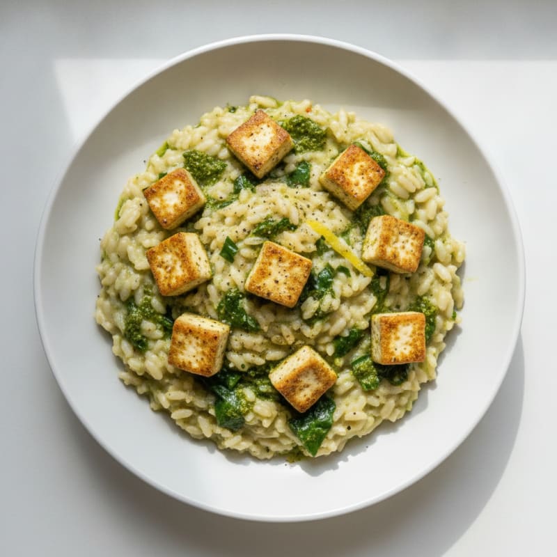Wild Garlic Tofu Risotto