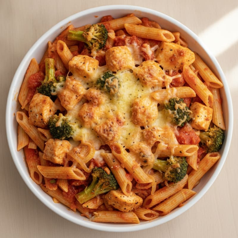 Baked Chicken and Broccoli Pasta