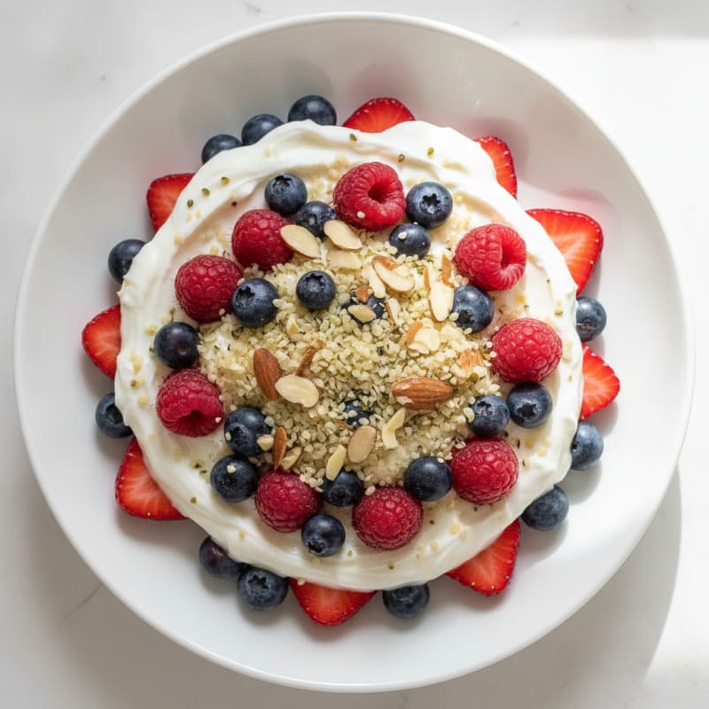 Greek Yogurt Protein Parfait with Mixed Berries