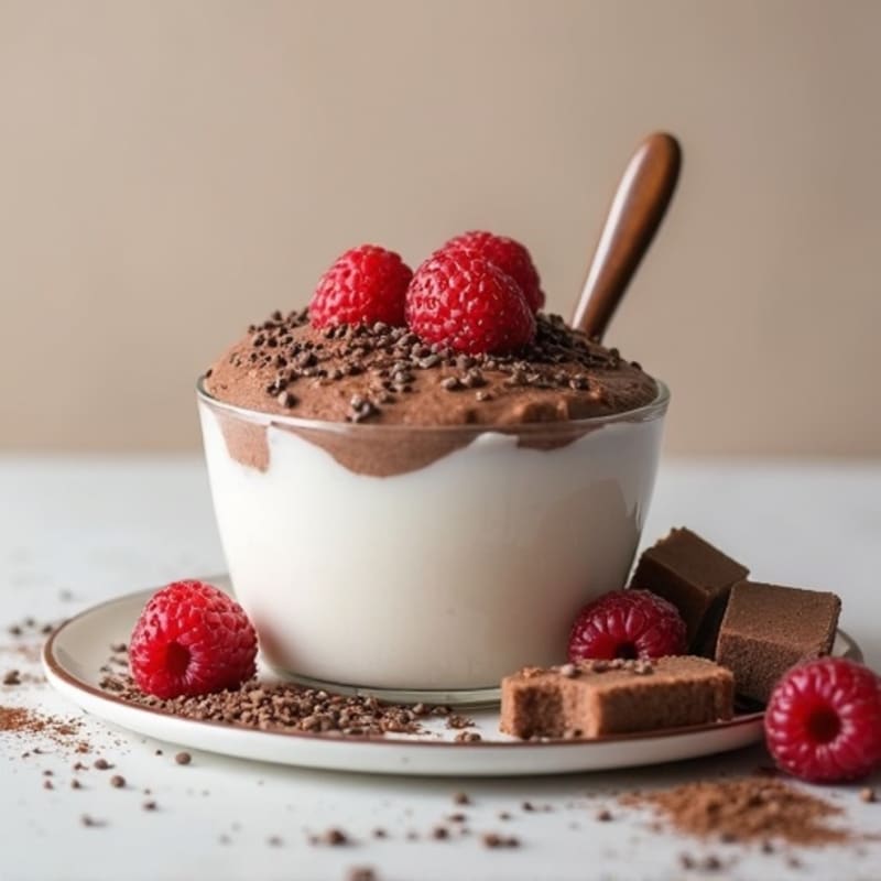 Silky Protein Yogurt with Chocolate Whey and Chia Seeds