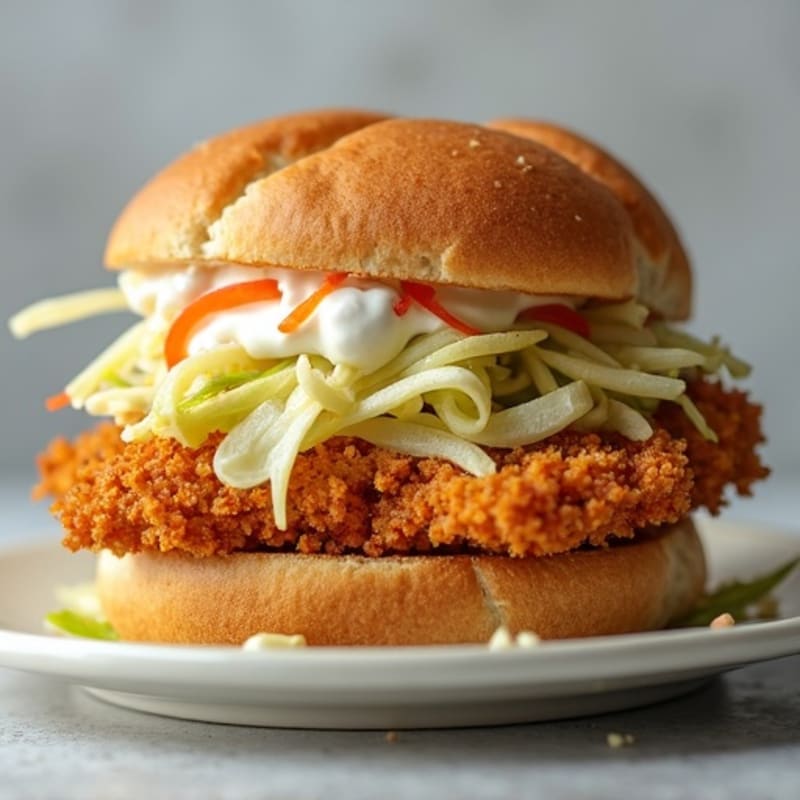 Crispy Chicken Sandwich with Creamy Slaw