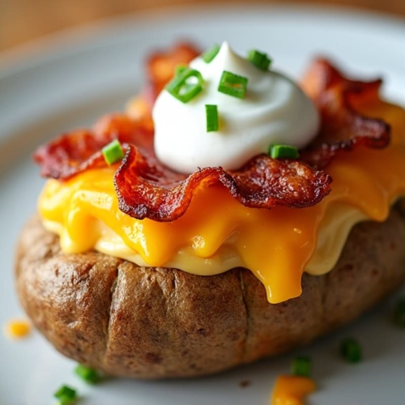 Crispy Bacon and Creamy Cheesy Stuffed Baked Potatoes