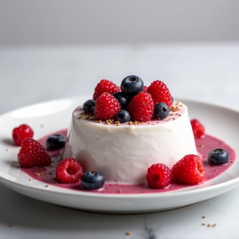 Silky Greek Yogurt Protein Pudding with Mixed Berries