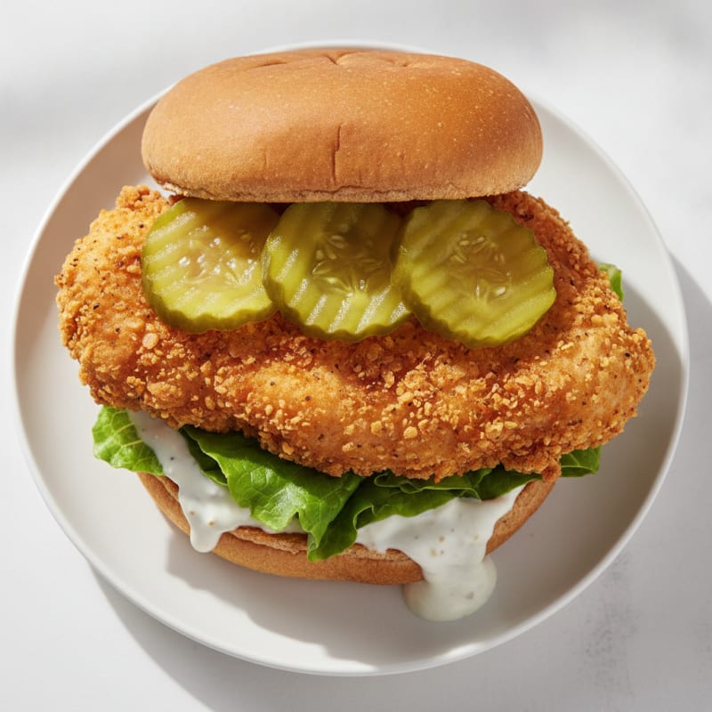 Buttermilk Fried Chicken Sandwich with Pickles