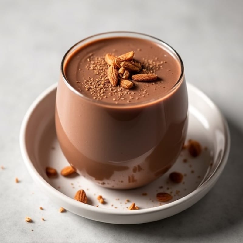 Silky Chocolate Protein Pudding with Almond Butter