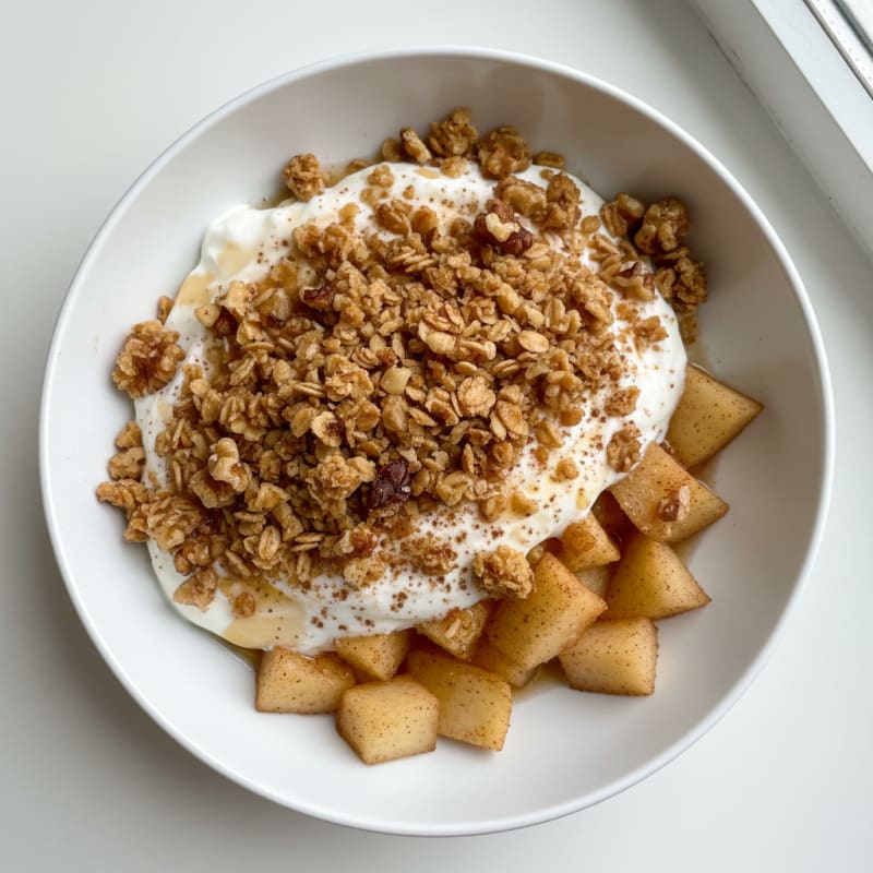 Warm Apple Crumble with Cinnamon Streusel
