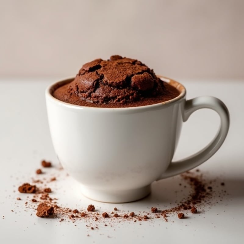Healthy Fluffy Chocolate Protein Mug Cake