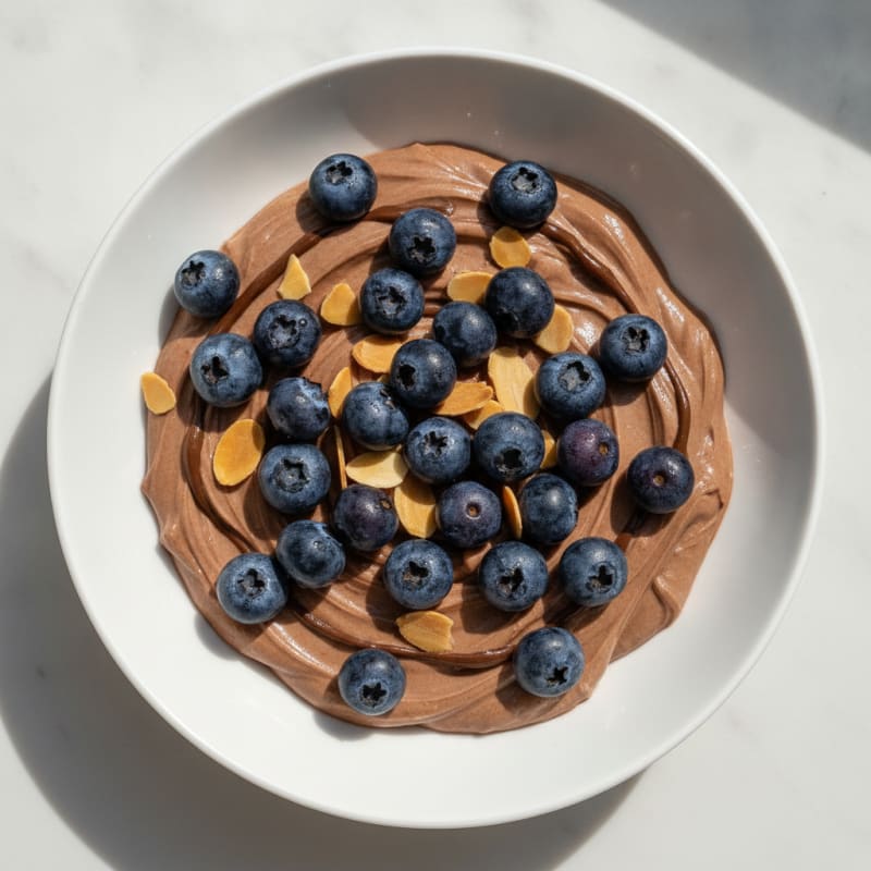 Creamy Chocolate Protein Yogurt with Fresh Berries