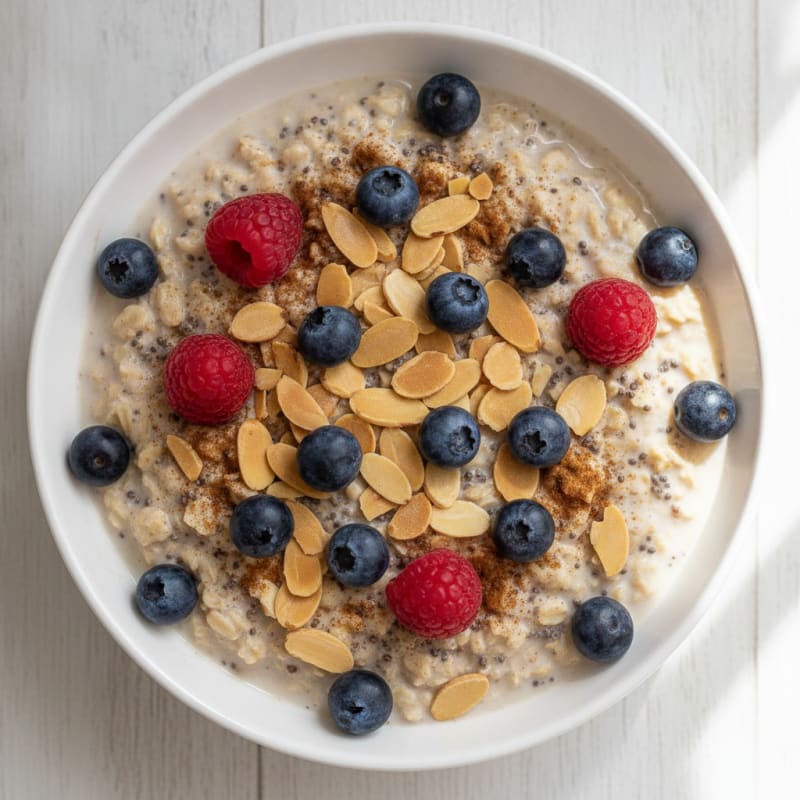 Berry Almond Overnight Oats