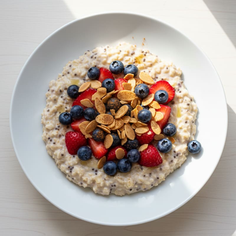 Berry-Almond Overnight Oats with Chia