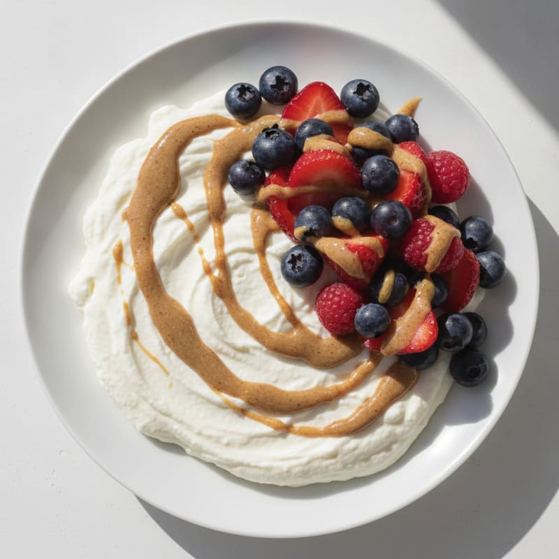 Silky Greek Yogurt Protein Pudding with Berries