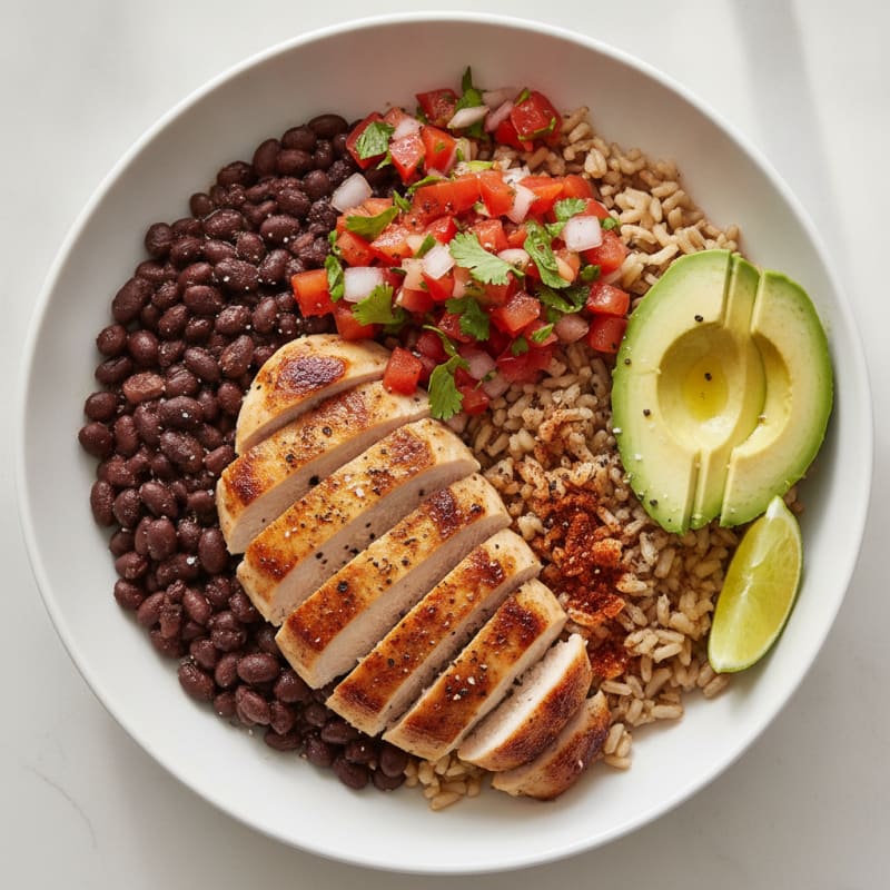 Chicken and Black Bean Rice Bowl