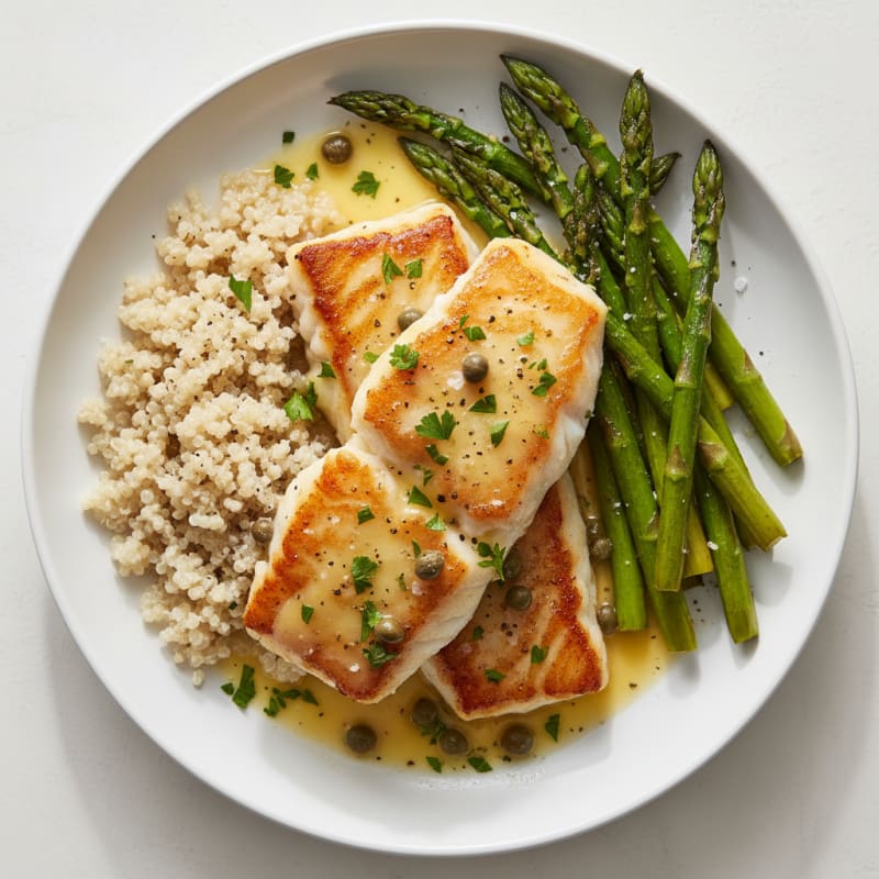 Pan-Seared Cod with Lemon-Herb Sauce