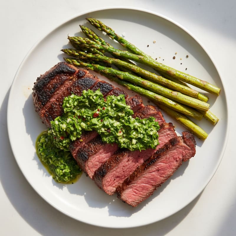 Smoky Grilled Steak with Zesty Chimichurri