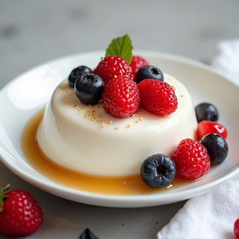 Silky Vanilla Protein Yogurt with Mixed Berries