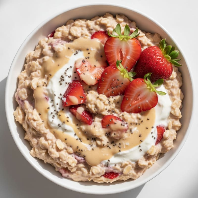 Strawberry Shortcake Overnight Oats