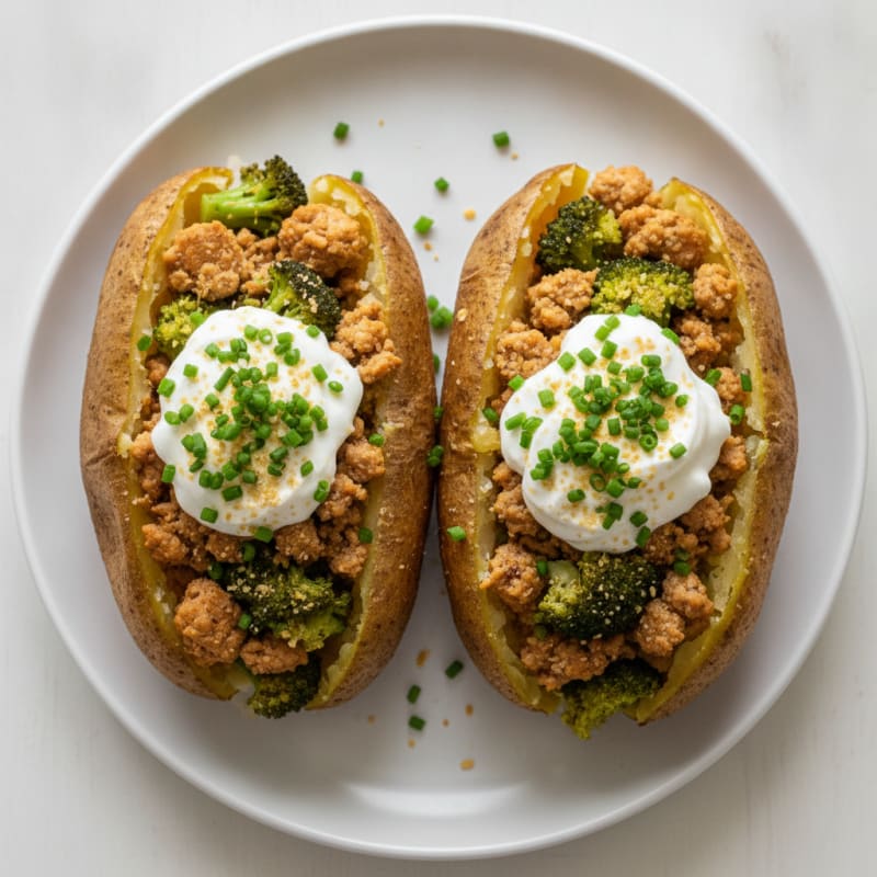 Hearty Loaded Baked Potatoes with Chives