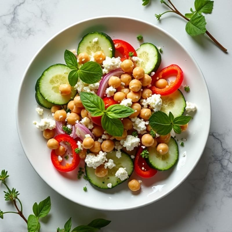 Creamy Fresh Herb Chickpea Salad